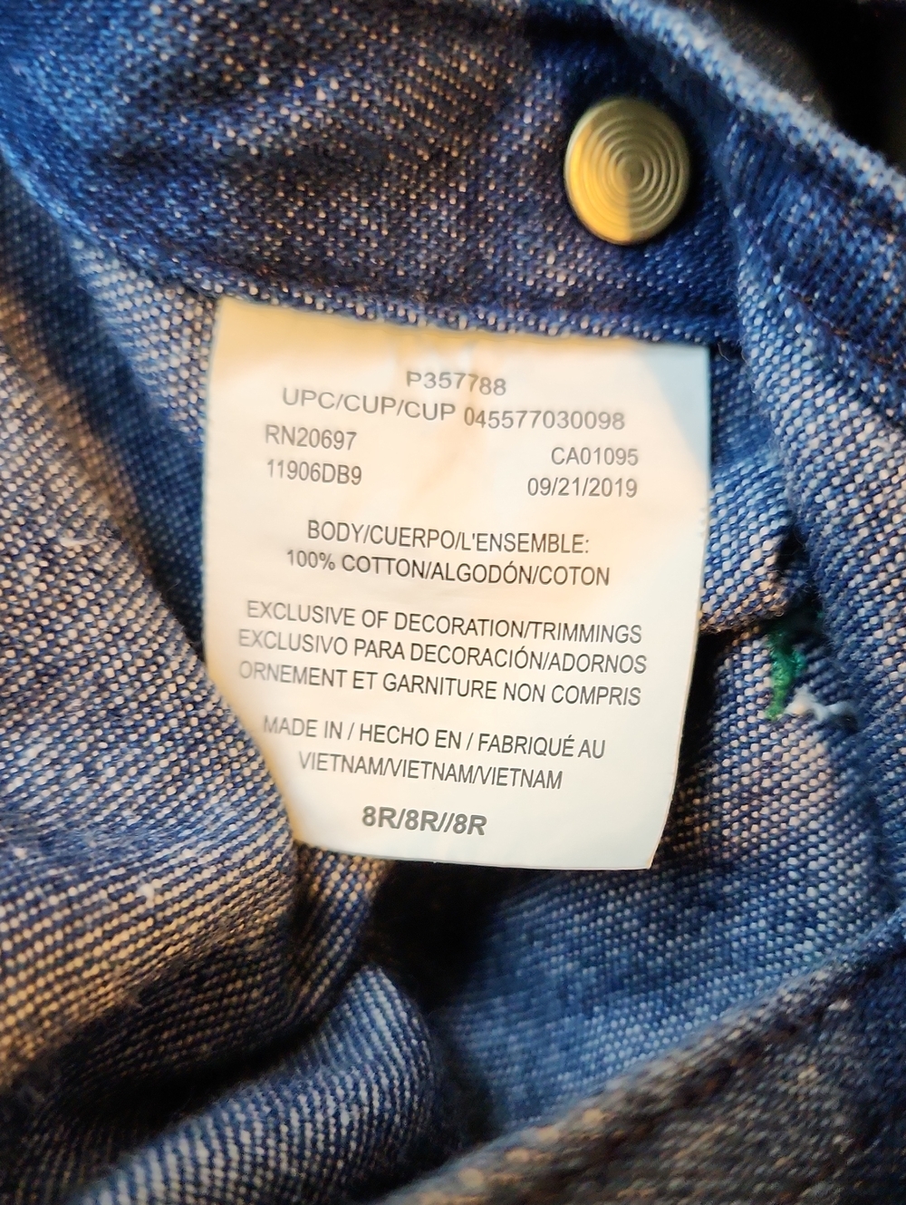 Kids Liberty Denim Overalls 100% Cotton - Picture 7 of 8